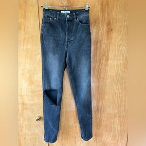Free People Ziggy High Rise Super Skinny Distressed Jeans